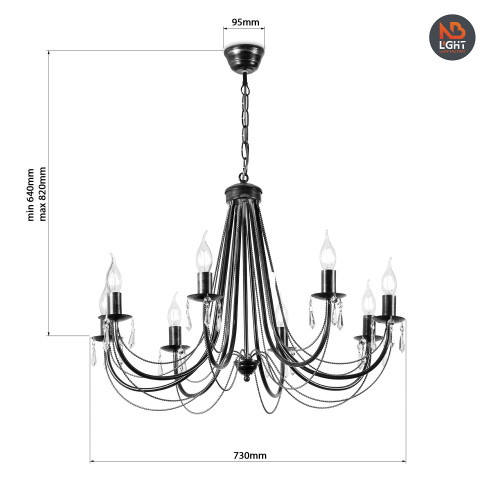 Люстра «Даниэль Crystal» 19633