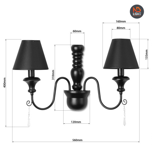 Бра и настенный светильник «Дорис Crystal» 16902