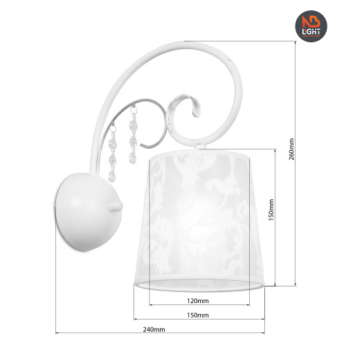 Бра и настенный светильник «Анита Crystal» 50201