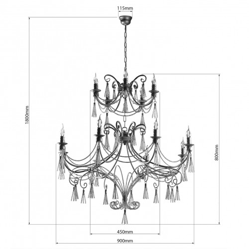 Большая люстра «Монте Карло» 70103