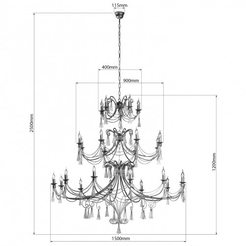 Большая люстра «Монте Карло» 60888