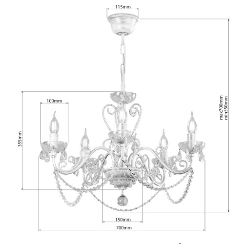 Люстра «Сильвия Crystal» 14805